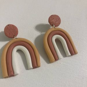 Maybe pink clay earrings